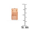 Steeltime Ladies stainless steel huggie earrings. Color Options: Silver, Gold, Rose Gold - 3 of 4