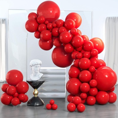PartyWoo Balloons Red Matte 18 12 10 5 Inch 85 pcs