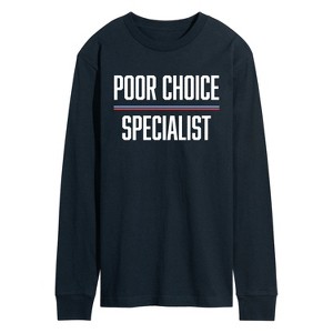 Men's - Instant Message - Poor Choice Specialist Long Sleeve Graphic T-Shirt - 1 of 4