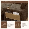 Indoor Oversized Chaise Lounge: Faux Rabbit Fur Sofa Bed with Storage, Armrests, Cup Holders - Perfect Reading Couch for Living Room or Bedroom - 3 of 4