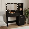Makeup Vanity Desk with 10 LED Lights Mirror, 3 Open Shelves,1 Hidden Shelves, and 4 Drawers, Versatile Desk Makeup Dressing Table - 2 of 4
