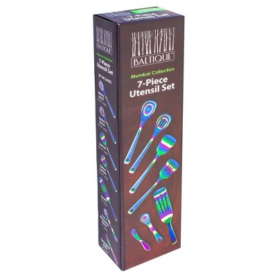 Baltique 7pc Mumbai Kitchen Utensil Set: Wood Cooking Tools, Spoon, Spurtle, Spatula, Multicolored, Hand Wash — фото 7