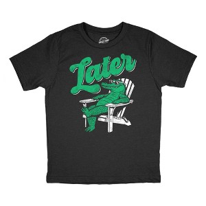 Youth Funny T Shirts Later Gator Sarcastic Alligator Graphic Novelty Tee For Kids - Crazy Dog Youth T Shirt for Animal Lovers - 1 of 4