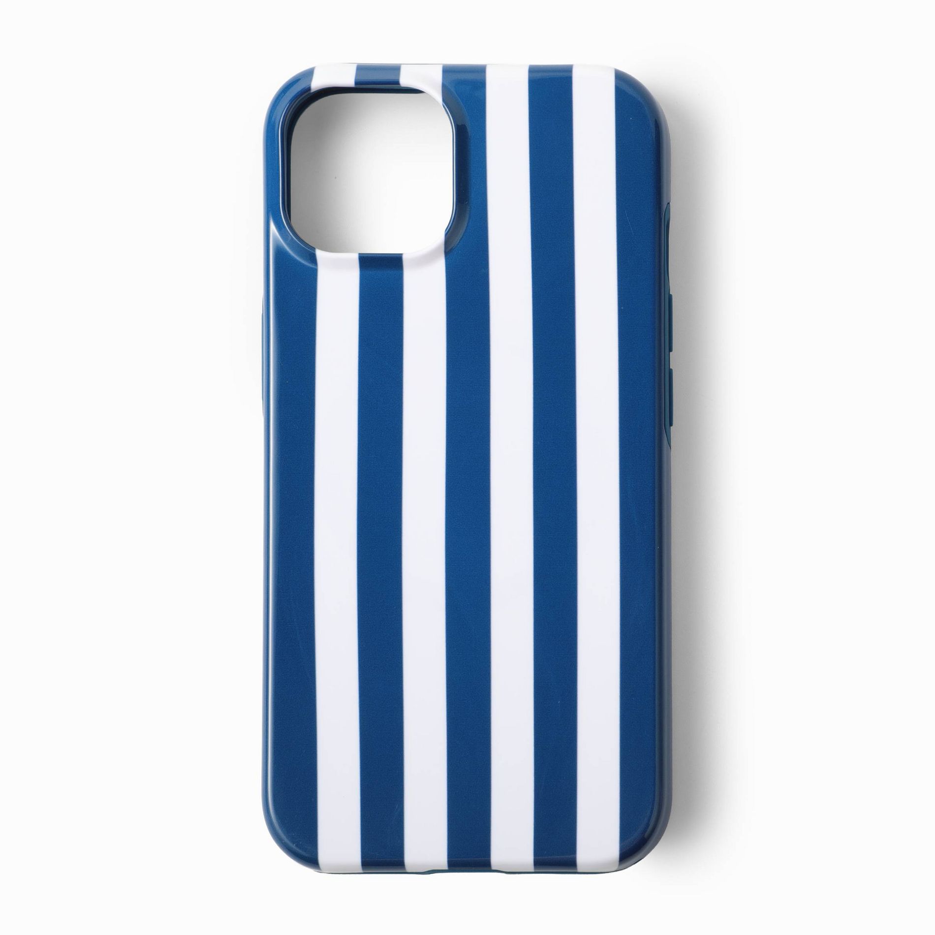 Hello Lux Navy Cabana Stripe Glossy iPhone Case - 17e/16e/15/14/13