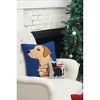 C&F Home 8" x 8" Christmas Winter Black Cat w/ Red Scarf Silhouette Small/Petite Hooked Accent Throw Pillow - 3 of 4