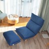 ORRD Foldable Recliner Chair with Ottoman, Lazy Sofa for Bedroom & Balcony, Thick Padding Single Leisure Chair, Soft Fabric Reclining Chair - 4 of 4
