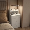 CAVINAS 3 In 1 Vanity Desk Small Vanity Set with Charging Station, Hidden Stool for Apartment, Bedroom - 3 of 4