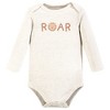 Hudson Baby Cotton Long-Sleeve Bodysuits Set, Rustic Roar - 3 of 4