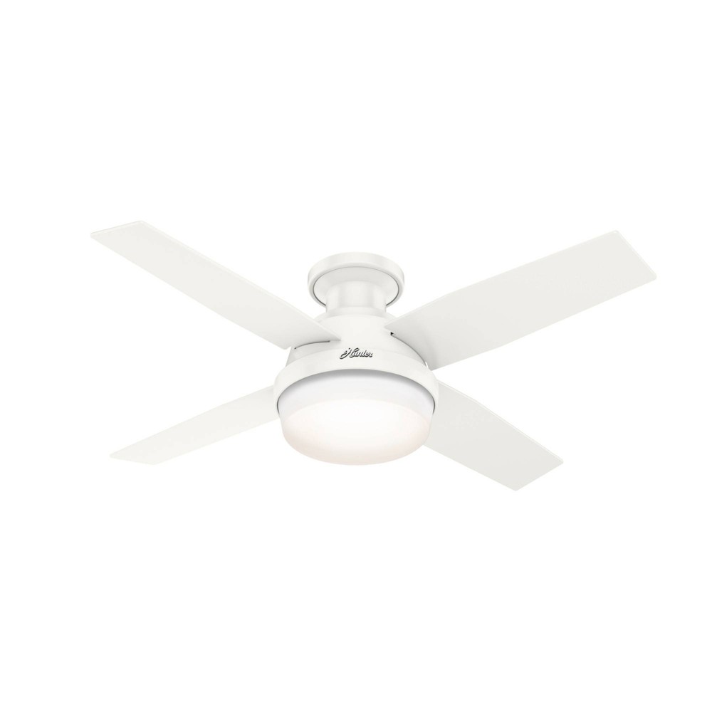 Photos - Fan 44" Dempsey Low Profile Ceiling  with Remote White (Includes LED Light