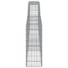 vidaXL Galvanized Iron Arched Gabion Basket - Durable, Corrosion-Resistant Outdoor Stone Cage Retaining Wall for Garden Decor - 4 of 4