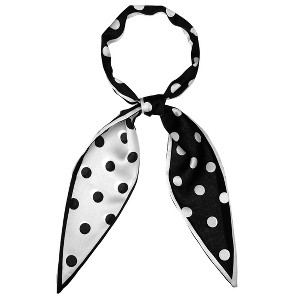 INSPIRE CHIC Women's Chic Polka Dot Skinny Bag Accessory Neckerchief Scarves Hair Band Ribbon - 1 of 4