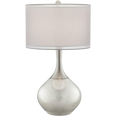 Possini Euro Design Possini Euro Swift Modern Mercury Glass Table Lamp With USB Dimmer