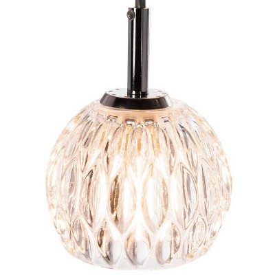 Stellar Dance 15" Chrome & Clear Glass LED Pendant Light