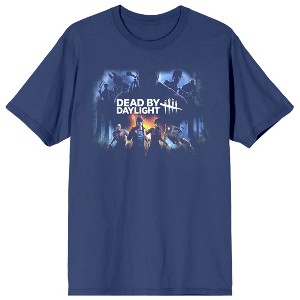 Dead by Daylight Key Art Women's Navy Short Sleeve Tee - 1 of 3