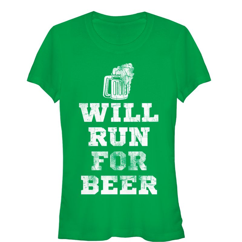 CHIN UP Running For Beer T-Shirt, 1 of 4