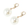 Unique Bargains Round Pearl Pendant Shoelace Charms Beige 1 Pair - 4 of 4