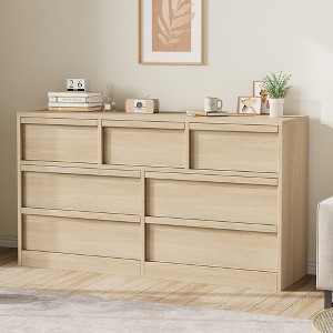Whizmax 7 Drawer Dresser for Bedroom, Wooden Double Dresser Organizer with Storage, Modern Chest of Drawers for Bedroom, Living Room, Nursery - 1 of 4