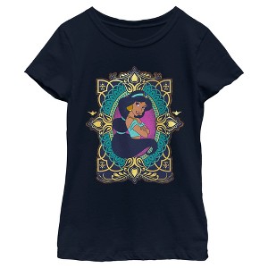 Girl's Aladdin Jasmine Gold Lotus Ornate T-Shirt - 1 of 4