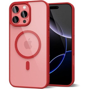 Entronix [Magnetic] Case Compatible with iPhone 12/12 Pro - [Clear Back] Soft Matte Frame - 1 of 4
