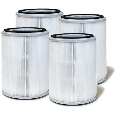 Nispira 3-in-1 True HEPA with Activated Charcoal Replacement Filters Compatible with TOPPIN TPAP001 Air Purifier Comfy Air C2, 4 Packs