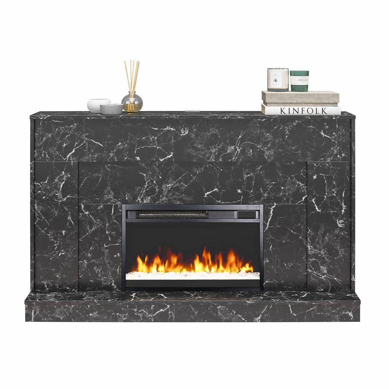 Liberty Mantel Fireplace Black Marble - CosmoLiving by Cosmopolitan, 1 of 8