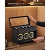 RONNE 9-Slot Watch Box, Vertical Watch Display Case with Glass Windows, Adjustable Watch Holders, Ink Black - 2 of 4