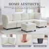 113''U-Shaped Sectional Sofas with Chaise, Storage Ottoman, and Convertible Design for Living Room, Apartment, Office - 3 of 4