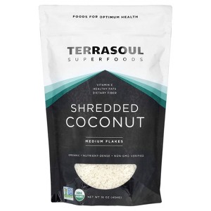 Terrasoul Superfoods Shredded Coconut, Medium Flakes, 16 oz (454 g) - 1 of 2