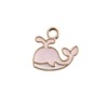 John Bead Sweet & Petite Small Simple Cute Charms Craft Embellishments Whale 14x13mm Pink 10 Pieces - 2 of 4