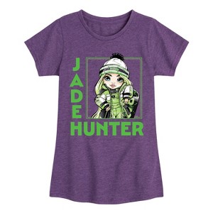 Girls' - Rainbow High - Jade Hunter Winter Snowboard Fitted Short Sleeve Graphic T-Shirt - 1 of 4