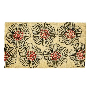 tag Osaka Flower Coir Door Mat - Everyday Multi-Color Design, 30