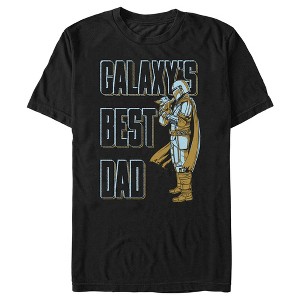 Men's Star Wars The Mandalorian Father's Day Mando Galaxy's Best Dad T-Shirt - 1 of 4