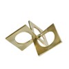 Sagebrook Home Metal Sculpture Decor - Linked Square Design - Abstract Style Design for Decorative Table - 3 of 4