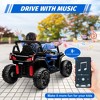 12V Kids Ride On Utv Truck Car w/Parent Remote Control, 2 Spring Suspension, Led Lights, Wireless Connection, Music for 3-8 Boys & Girls - 2 of 4
