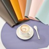 Unique Bargains Silicone Heat Resistant Waterproof Oil Proof Semicircle Placemats - 3 of 4
