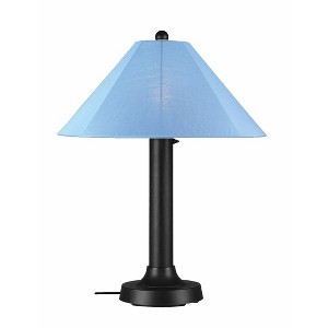 Patio Living Concepts Catalina Table Lamp 39640 with 3 black body and sky blue Sunbrella shade fabric - 1 of 1