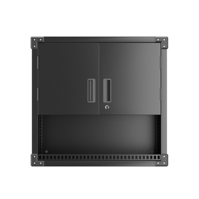 Black Metal Lockable Office Cabinet with Adjustable Shelves