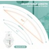 Curved Shower Curtain Rod Adjustable 40 - 72 Inches Stainless Steel White Rust Proof Bathroom Bathtub Shower Rod - 4 of 4