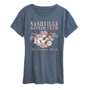 Women's - Instant Message - Nashville Guitar Short Sleeve Graphic T-Shirt - 1 of 4