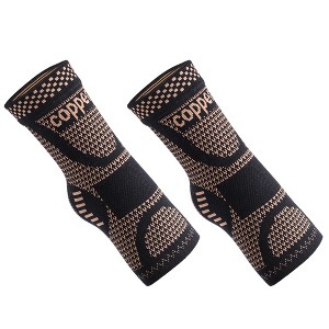 Unique Bargains Ankle Brace Achilles Tendon Support Ankle Compression Sleeve Socks 1 Pair - 1 of 4