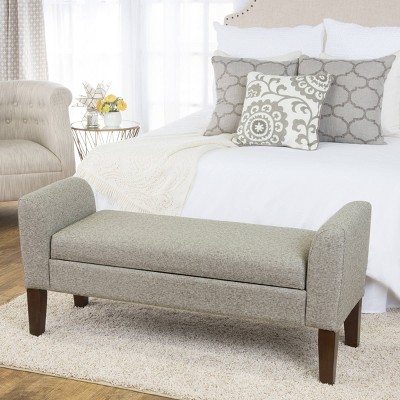 Tara Storage Bench Settee Gray - HomePop