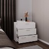 Alpine Wide Four Drawer Dresser, Bedroom Storage, White - 2 of 4