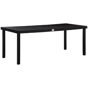 PAGED Outdoor Dining Table Rectangular Outdoor Patio Table with Faux Wood Tabletop for Backyard, Patio, Poolside - 1 of 4