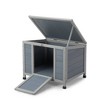 Sevobal Pet Crates and Houses, Portable Rabbit Cage with Slope and Lock, Indoor Outdoor Durable Crate for Small Animals, Gray, 23.62"*18.62"*19.49" - 3 of 4