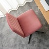 Office Chair Height Adjustable Swivel Rocking Computer Chair Armless Desk Chair 360°Swivel Cushion Chair - 3 of 4