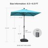 PURPLE LEAF Patio Umbrella Outdoor Table Umbrella Aluminum Frame Market Umbrella Sun Umbrella with 8 Sturdy Ribs - 2 of 4