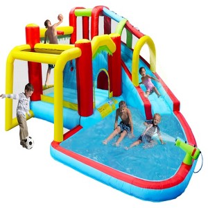 NAYSAYE Above Ground Pool Inflatable Water Park Slide Bounce House Multi Activity for Outdoor Use, Multicolor, 15.5"*15.30"*56.22" - 1 of 4