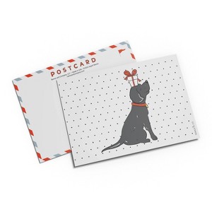 Gift/Birthday Postcard 20-Pack "Black Lab Present" by Ramus & Co - 1 of 3
