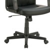 TiramisuBest Black Upholstered Office Chair: Ergonomic, Adjustable, Space - Saving - 3 of 4