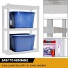 Plastic Shelves Garage Storage Shelving Unit 3-Tier 39"H x 14"D x 30"W White-300 lb Total Capacity - 4 of 4